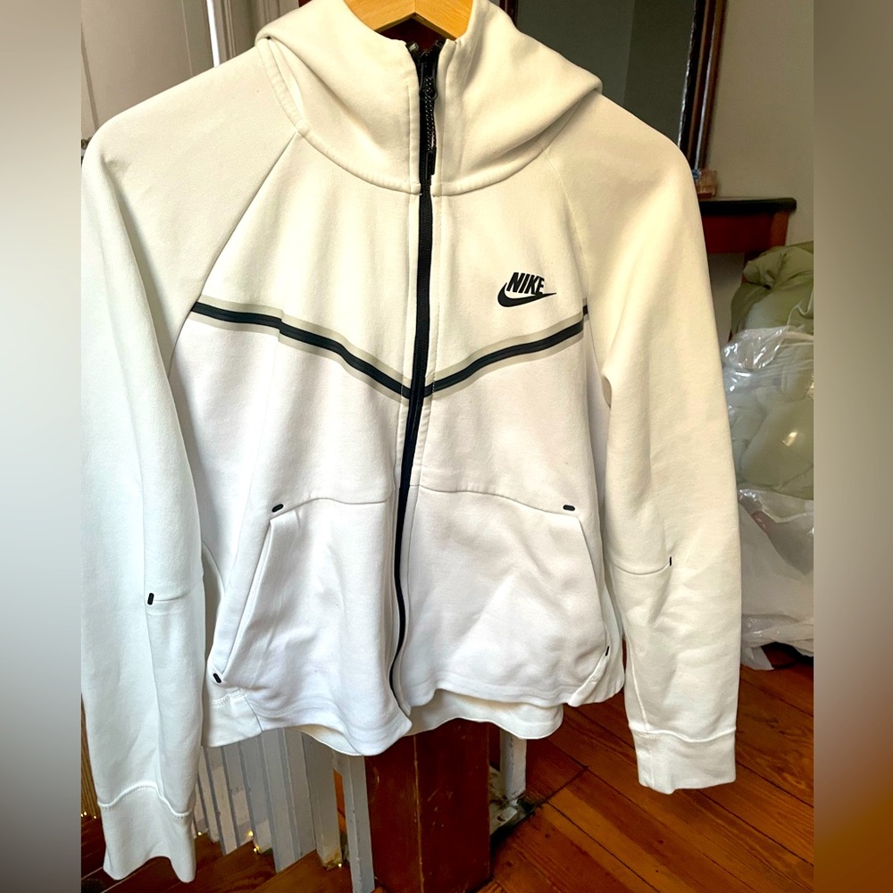 Nike zip up sweatshirt white tech M